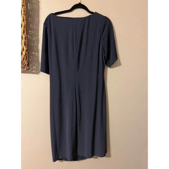 Anne Klein Dress 16 MaryEllen Navy Blue Short Sleeve Career Church NWT NEW - Picture 10 of 13